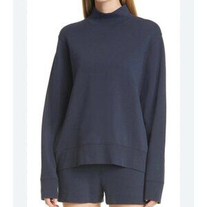 VINCE Women’s Mock Neck Sweatshirt Size M Stretch Cotton Long Sleeve New